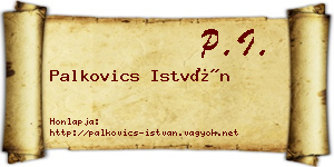 Palkovics István névjegykártya